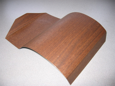 Applied on curved and bent steel surfaces - Tennâge Wood Veneer Sheets