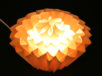 Flower shaped lighting made by Tennge