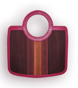 Handbag(Pink) - Tennge Wood Veneer Sheets